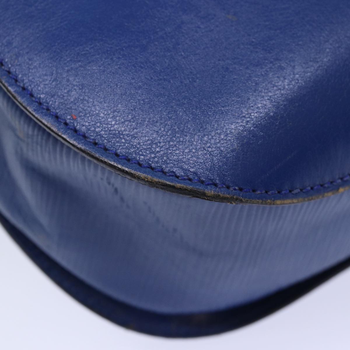 FENDI Shoulder Bag Leather Blue ti1862