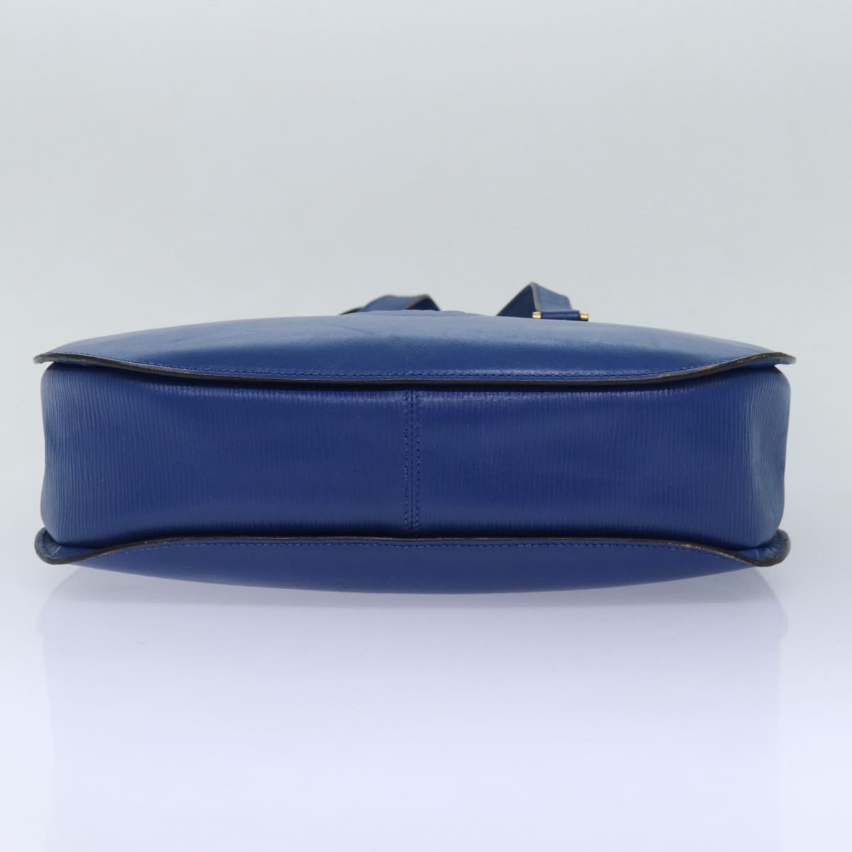 FENDI Shoulder Bag Leather Blue ti1862