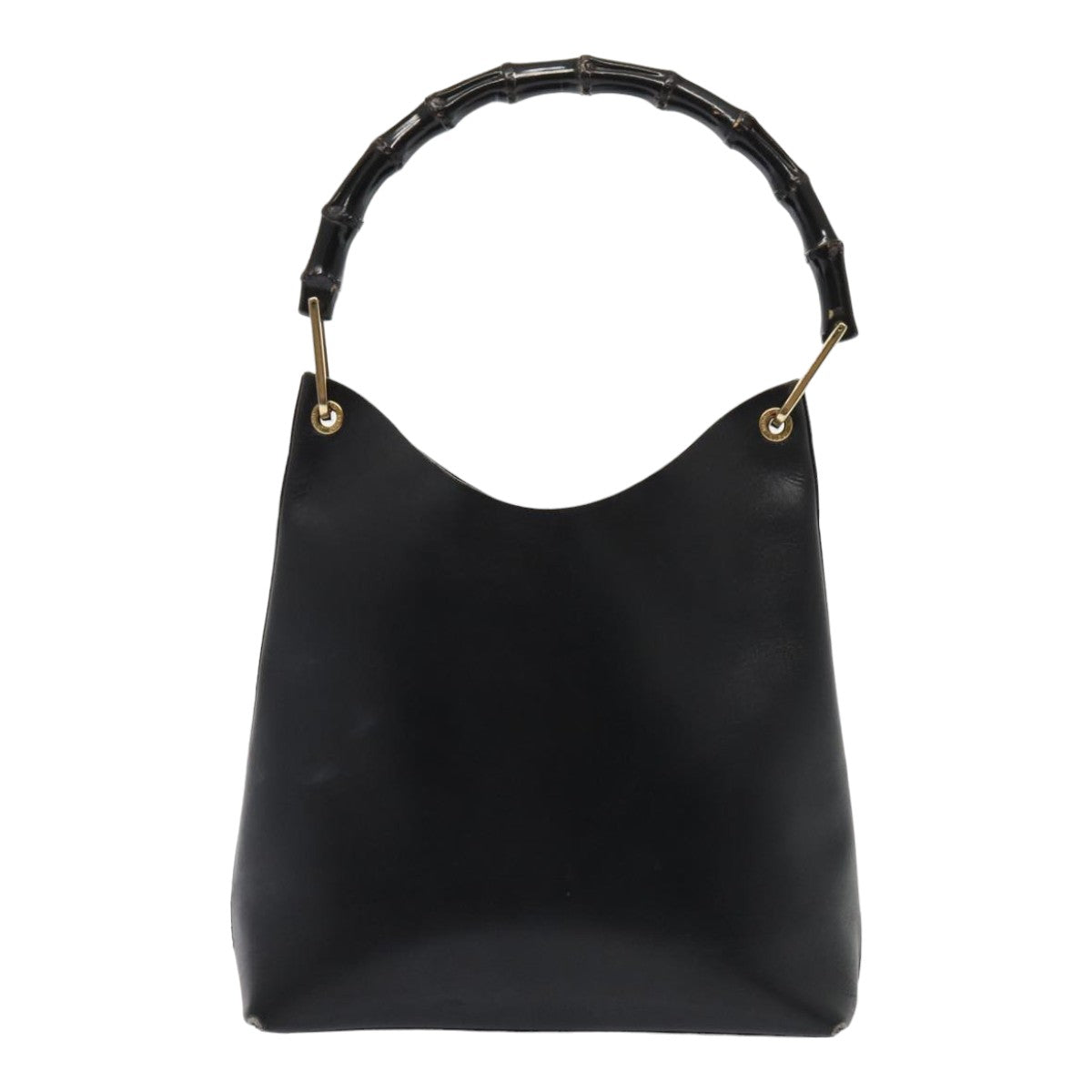 GUCCI Bamboo Hand Bag Leather Black 001 2113 1880 ti1885