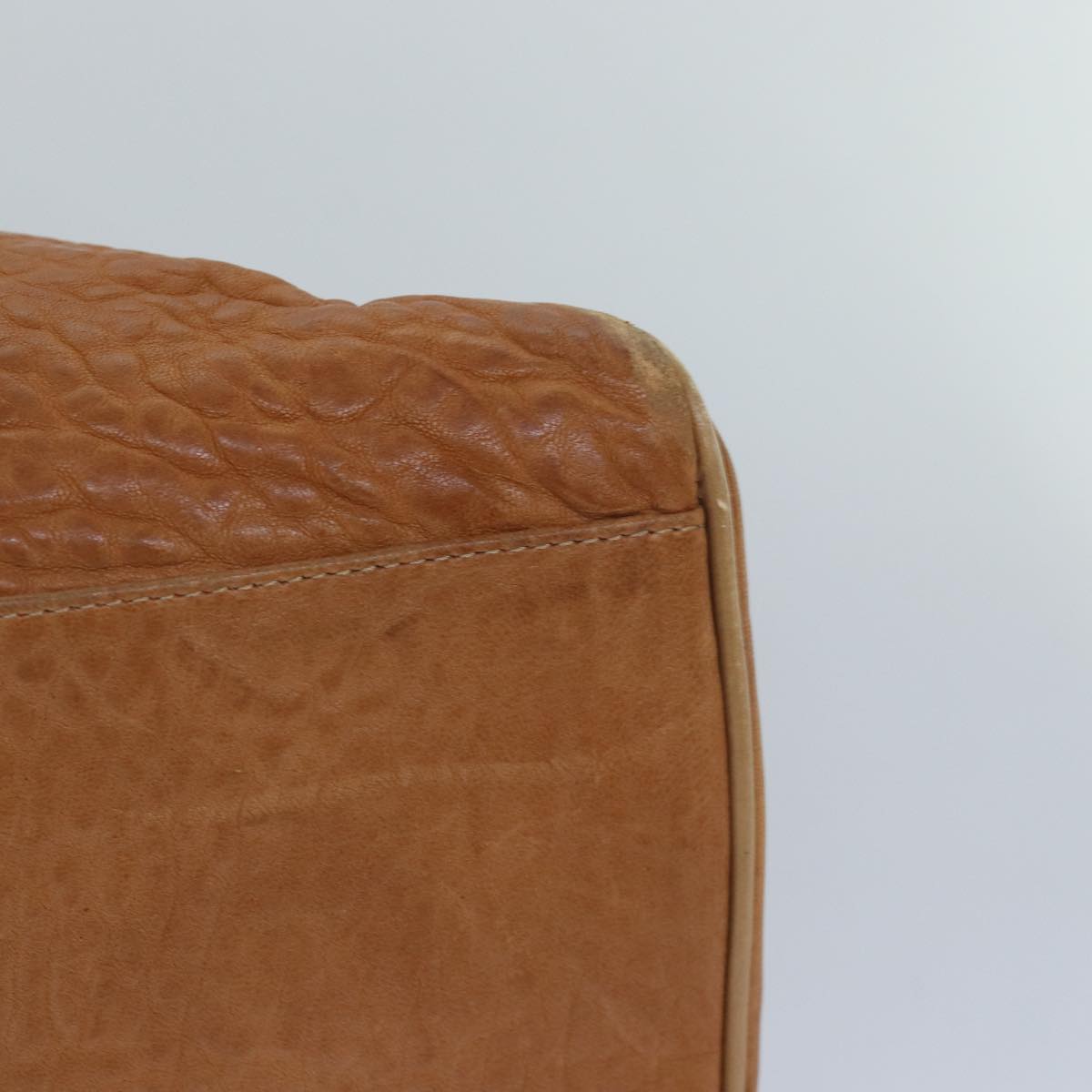 FENDI Hand Bag Leather Brown ti1895