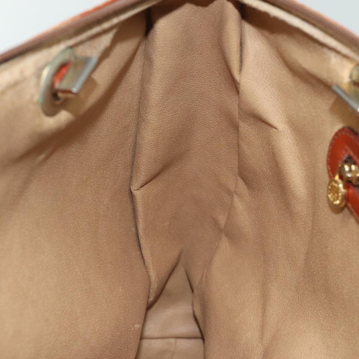 FENDI Pecan Canvas Hand Bag Brown Black ti1896