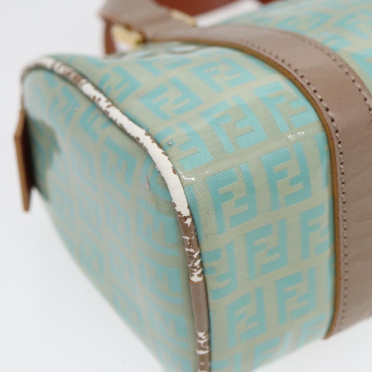 FENDI Hand Bag Enamel Peppermint Gold ti1934