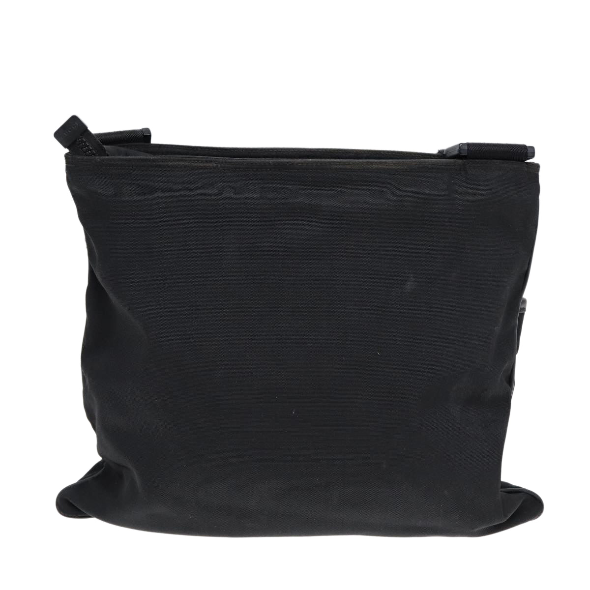 GUCCI Web Sherry Line Shoulder Bag Nylon Black Silver 181067 ti1952