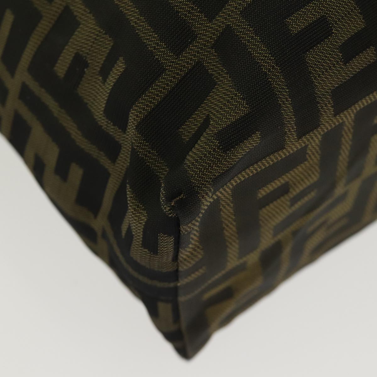 FENDI Zucca Canvas Tote Bag Brown Black Silver ti2007