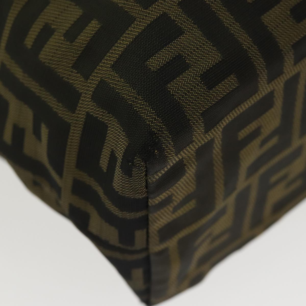 FENDI Zucca Canvas Tote Bag Brown Black Silver ti2007