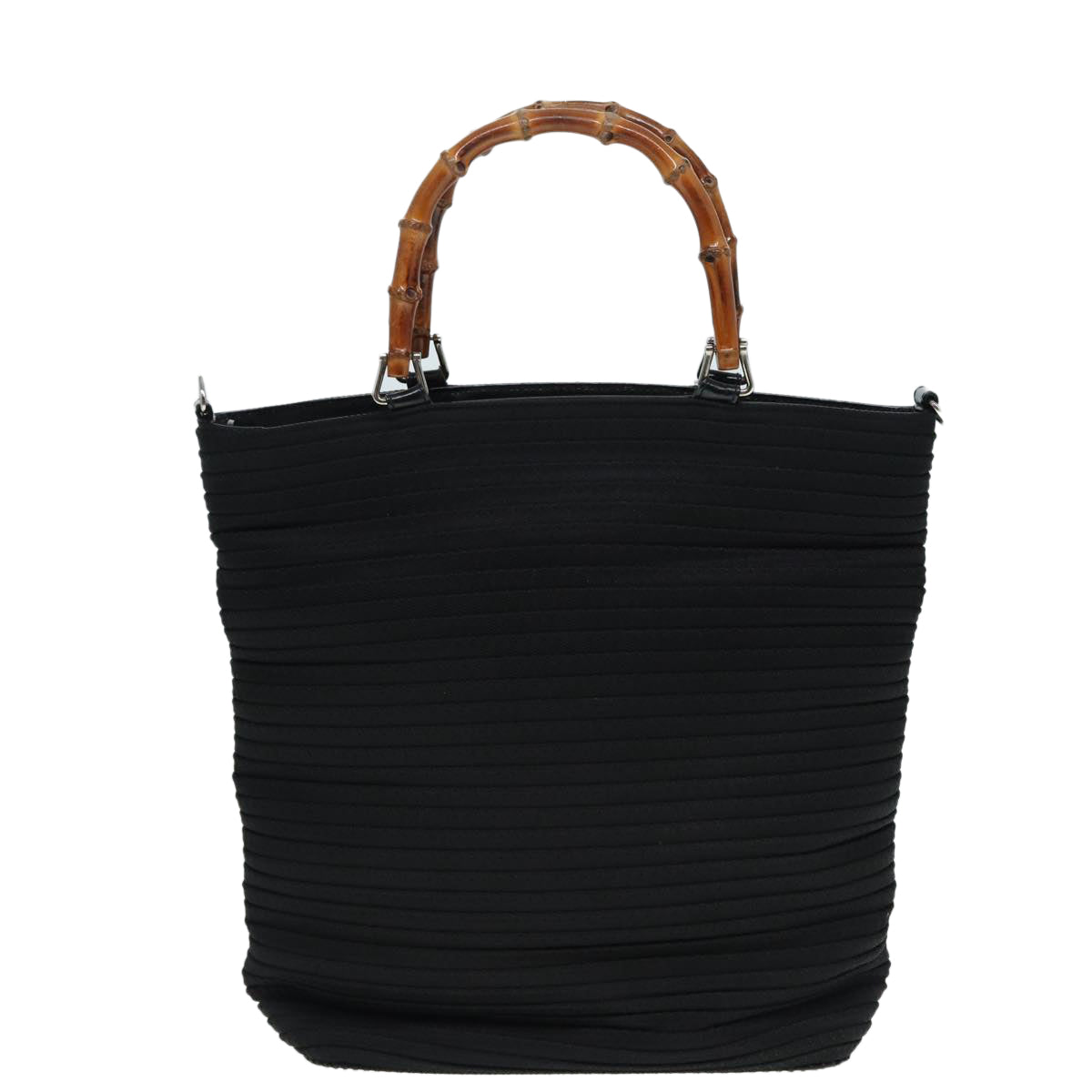 GUCCI Bamboo Shoulder Bag Nylon 2way Black 002 1998 0441 ti2050