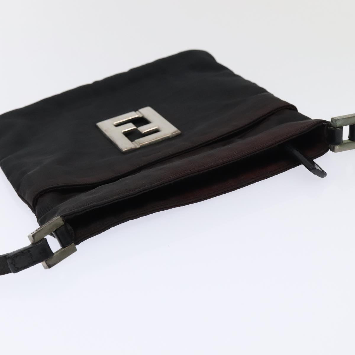 FENDI Zucca Canvas Shoulder Bag Nylon Black ti2102