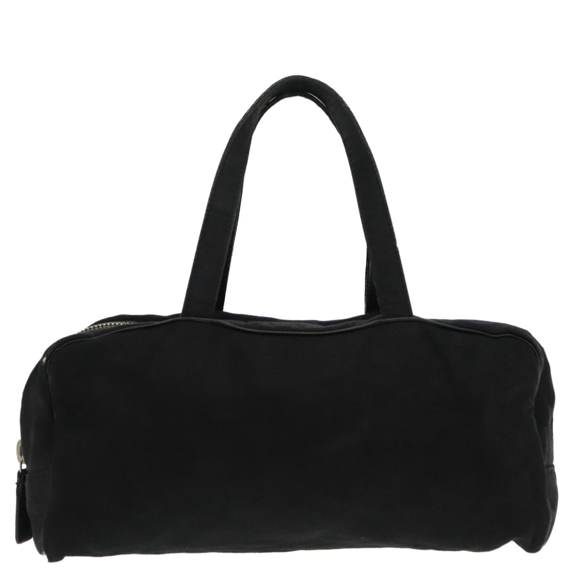 FENDI Hand Bag Cotton Nylon Black Silver ti2136