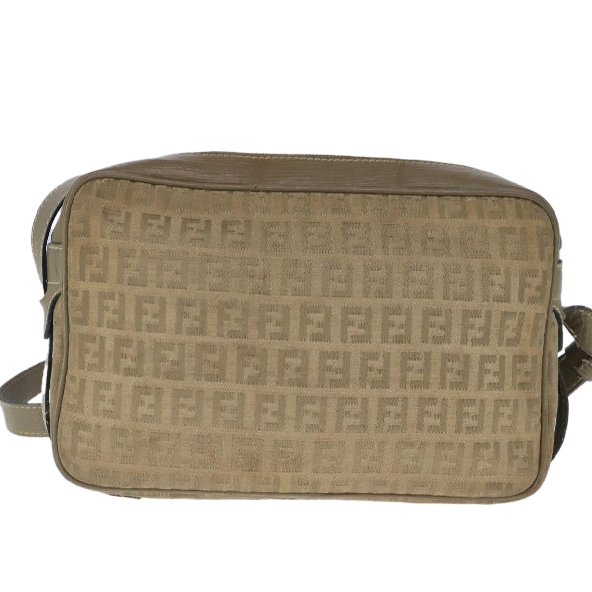 FENDI Zucchino Canvas Shoulder Bag Canvas Brown ti2303