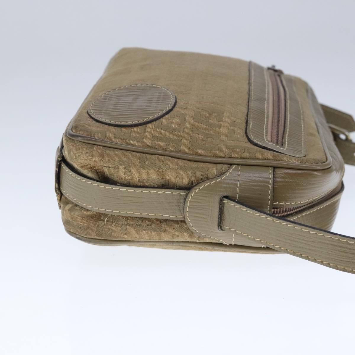 FENDI Zucchino Canvas Shoulder Bag Canvas Brown ti2303