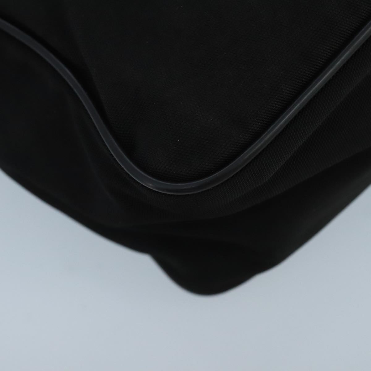 GUCCI Shoulder Bag Nylon Leather Black Silver 019 0375 ti2315