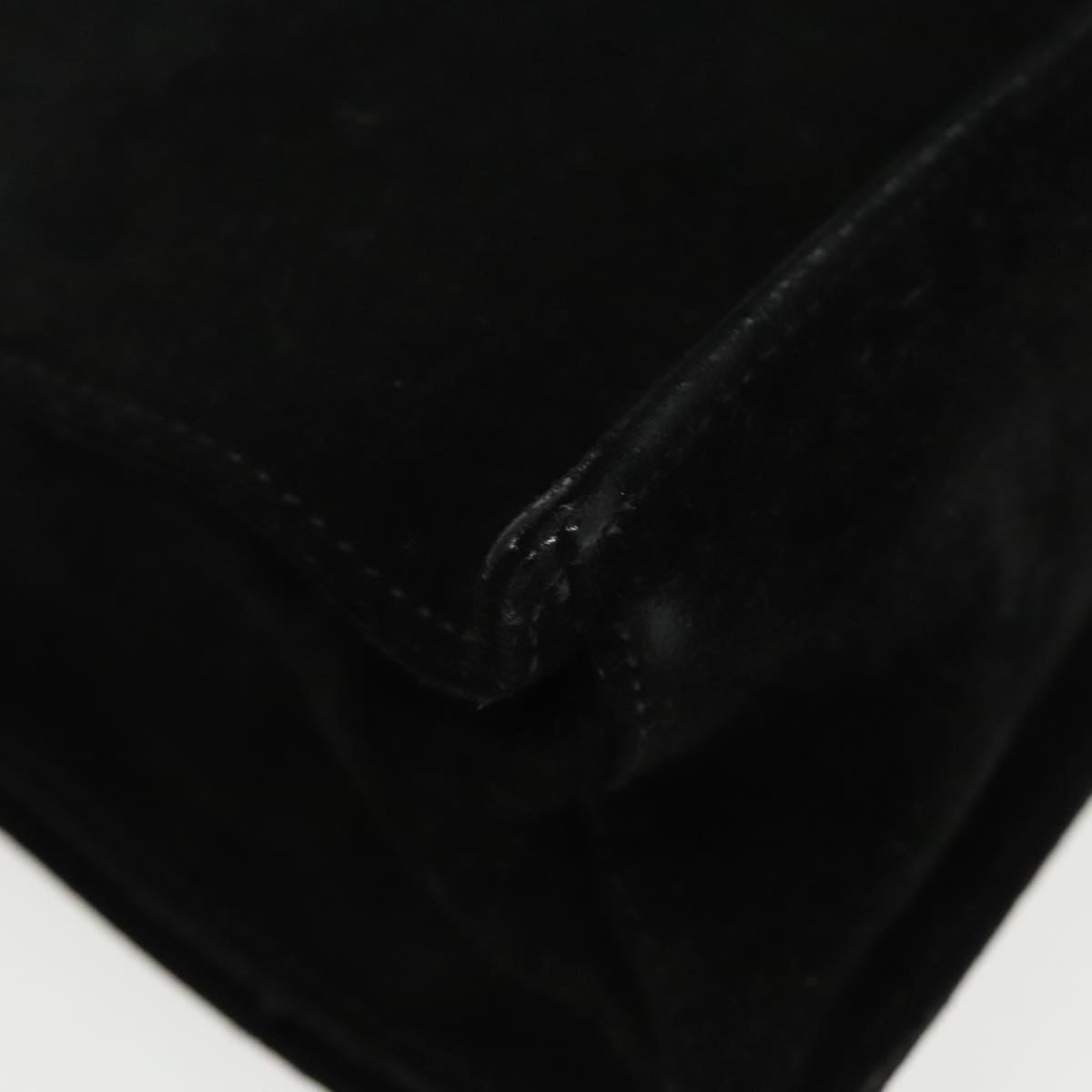 GUCCI Bamboo Shoulder Bag Suede Black 001 3239 ti2332