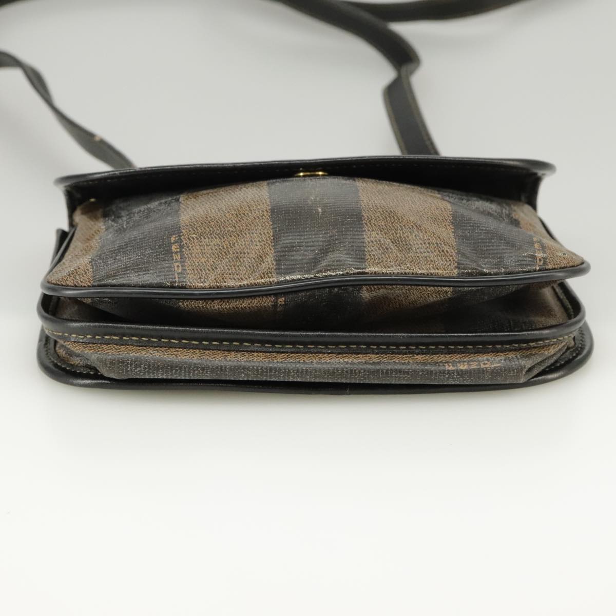 FENDI Pecan Canvas Shoulder Bag Coated Canvas Brown ti2352