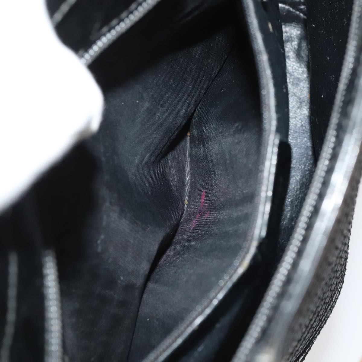GUCCI Bamboo Shoulder Bag Nylon Suede 3Set Black ti2375