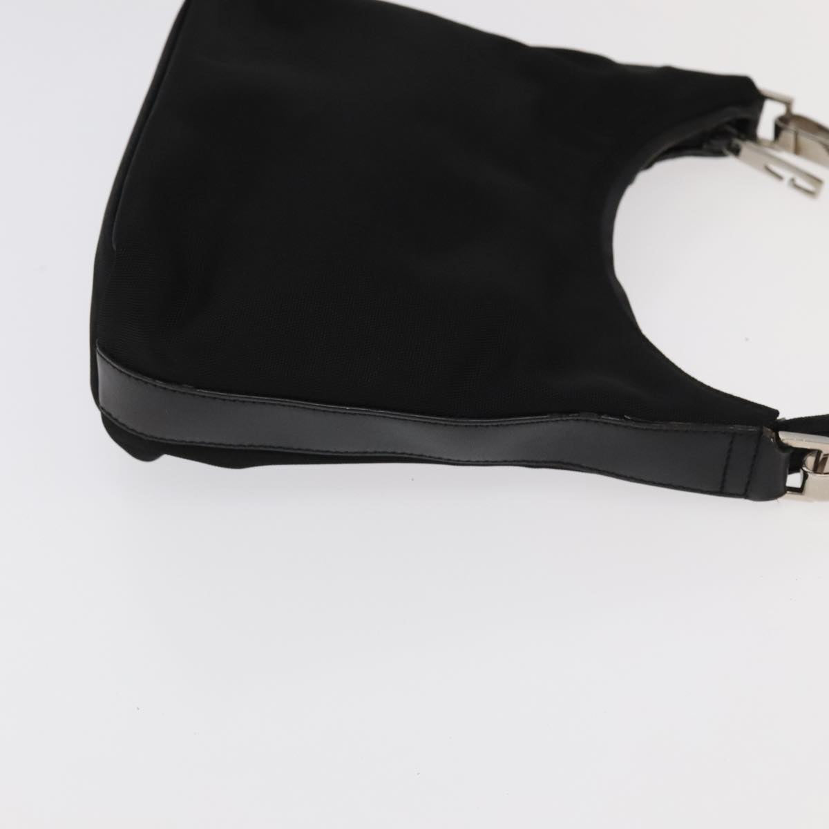 GUCCI Bamboo Shoulder Bag Nylon Suede 3Set Black ti2375