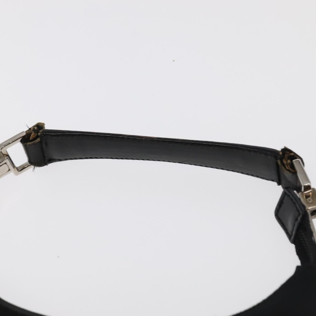 GUCCI Bamboo Shoulder Bag Nylon Suede 3Set Black ti2375