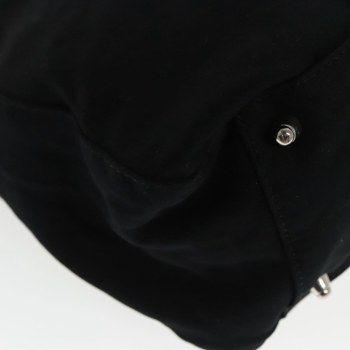FENDI Hand Bag Nylon Black Silver ti2387