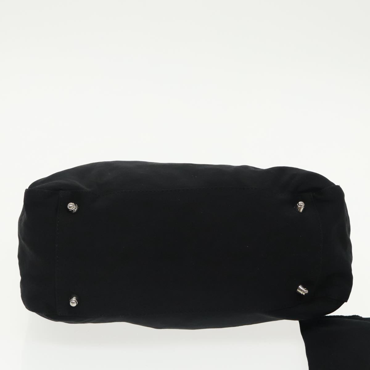 FENDI Hand Bag Nylon Black Silver ti2387