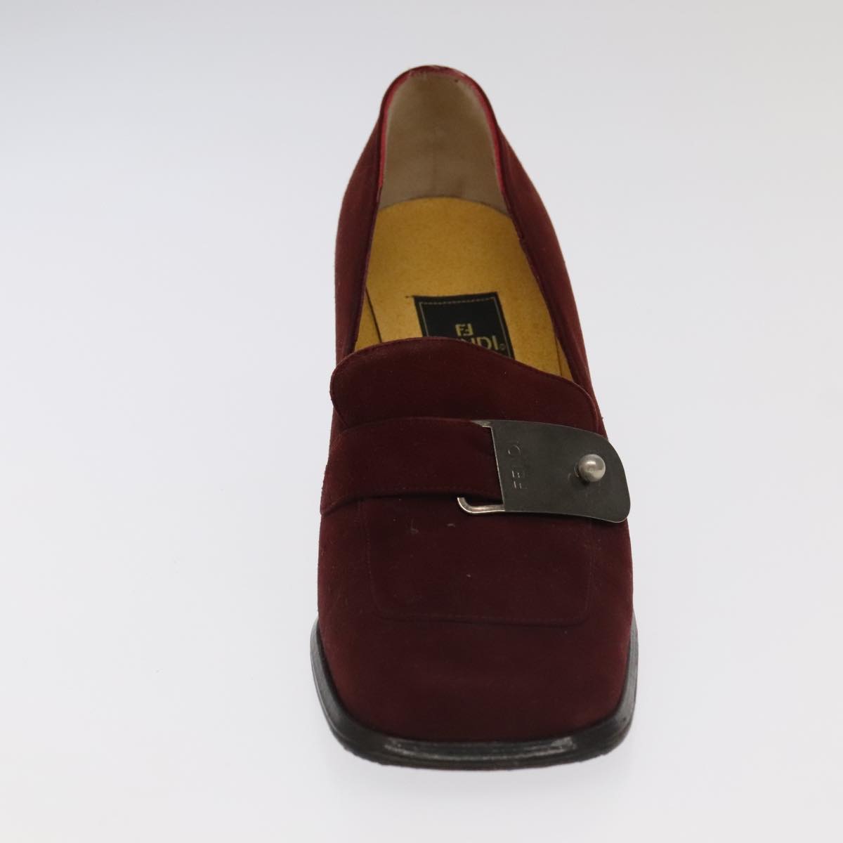 FENDI PRADA pumps Leather Suede 2Set Silver Red ti2529