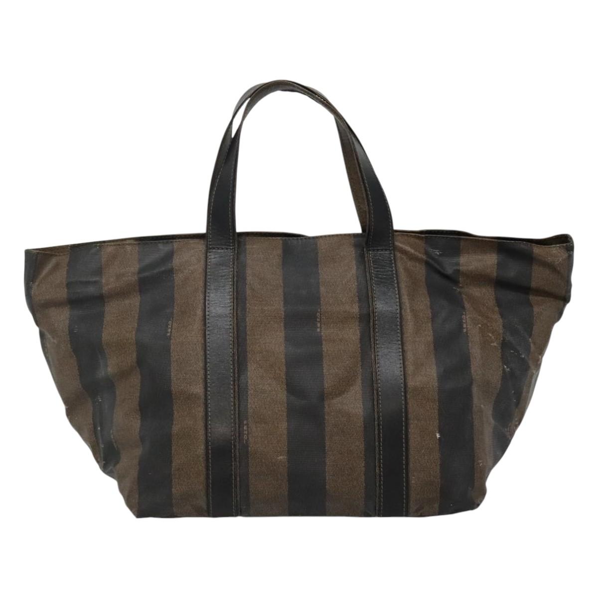 FENDI Pecan Canvas Hand Bag Coated Canvas Brown ti2732