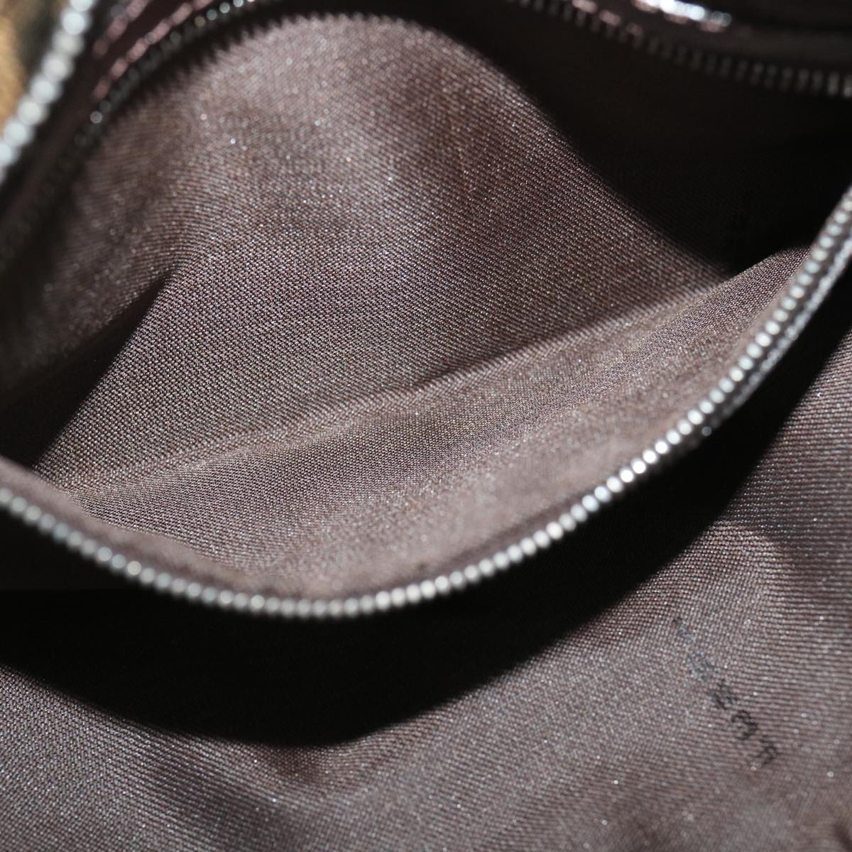 FENDI Zucca Canvas Mamma Baguette Shoulder Bag Brown Black ti617