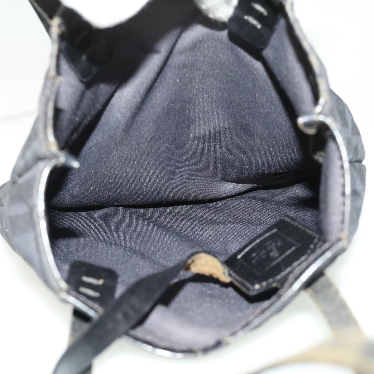 FENDI Zucca Canvas Tote Bag Nylon Black ti664