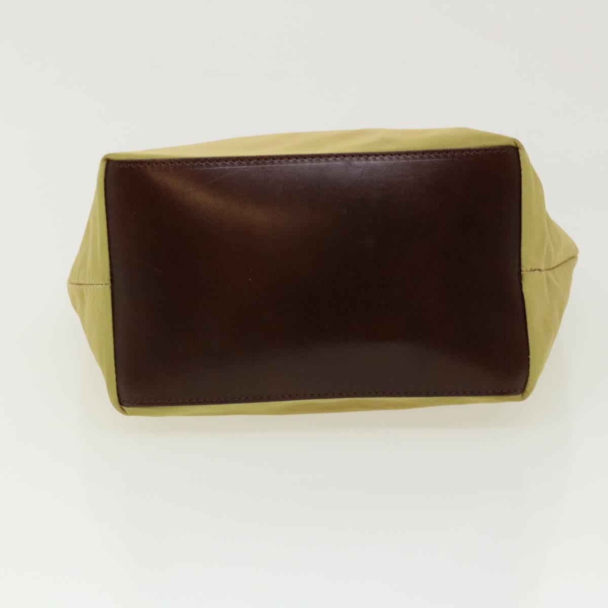 FENDI Tote Bag Nylon Leather Khaki ti665