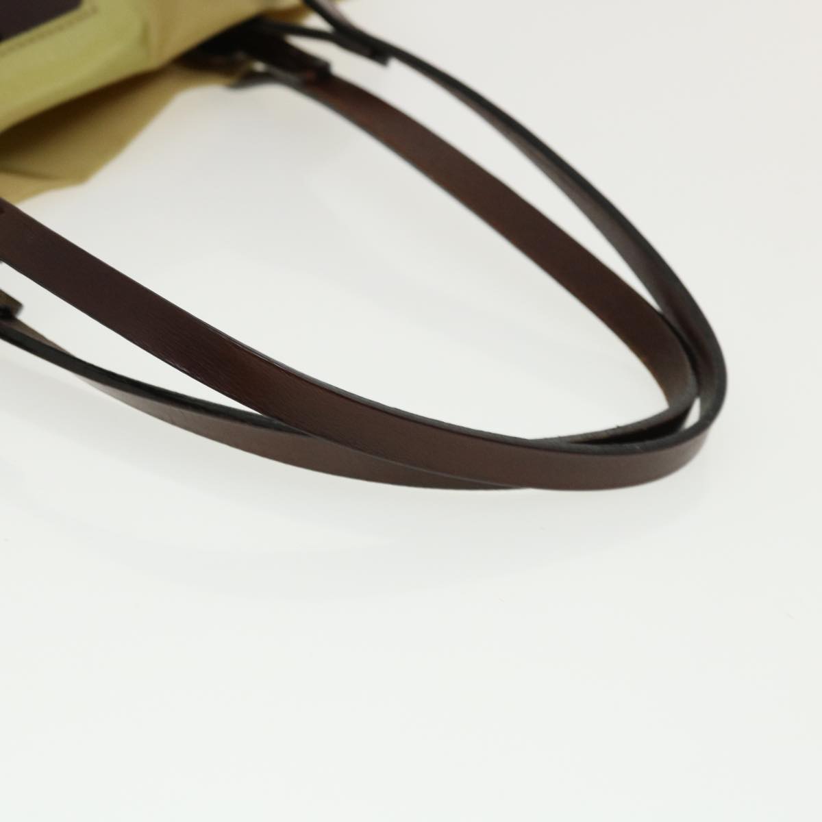 FENDI Tote Bag Nylon Leather Khaki ti665