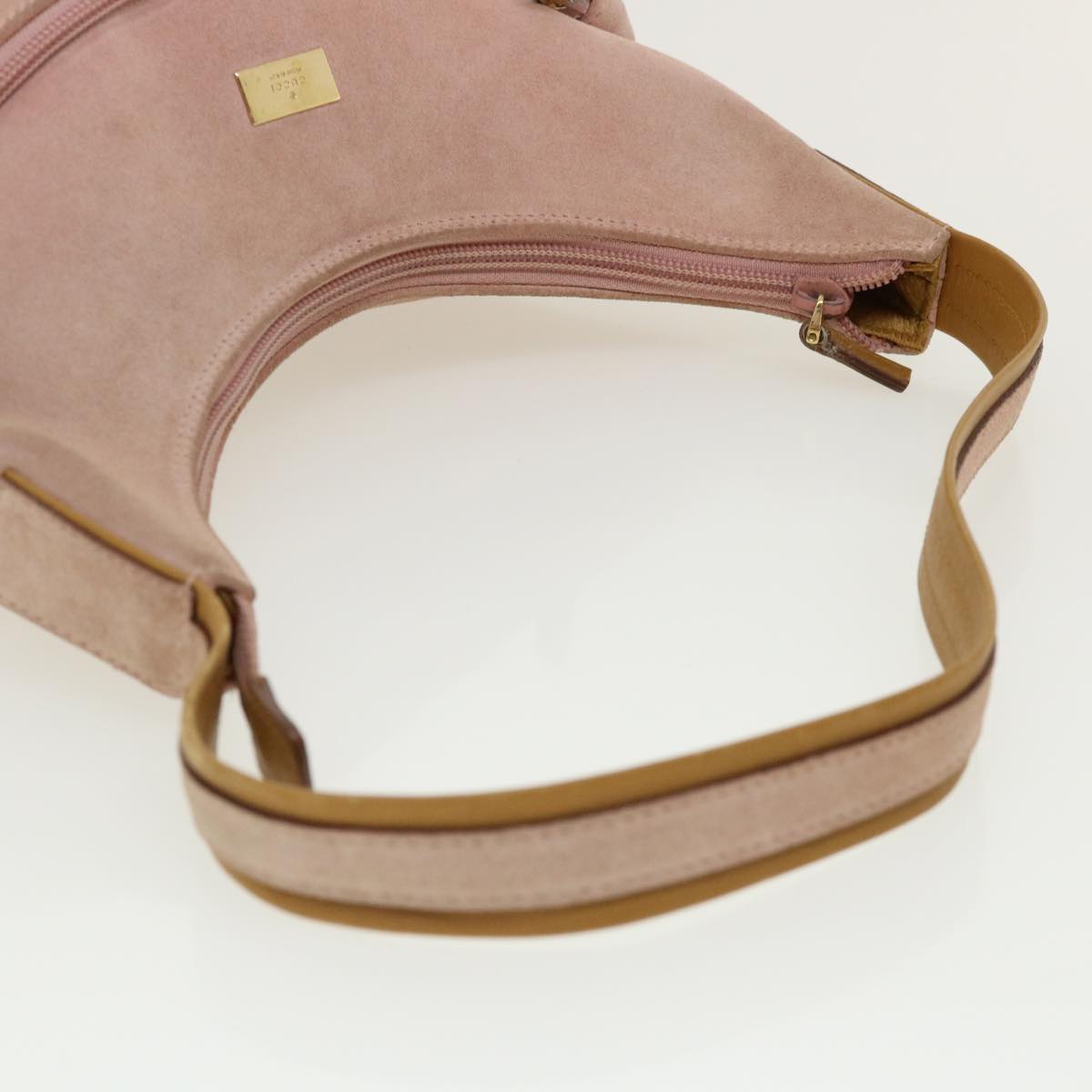 GUCCI Shoulder Bag Suede Pink ti668