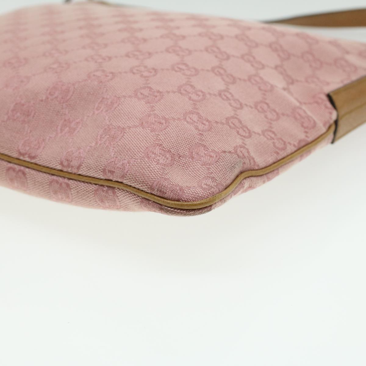 GUCCI GG Canvas Shoulder Bag Pink 113013 1956 ti734