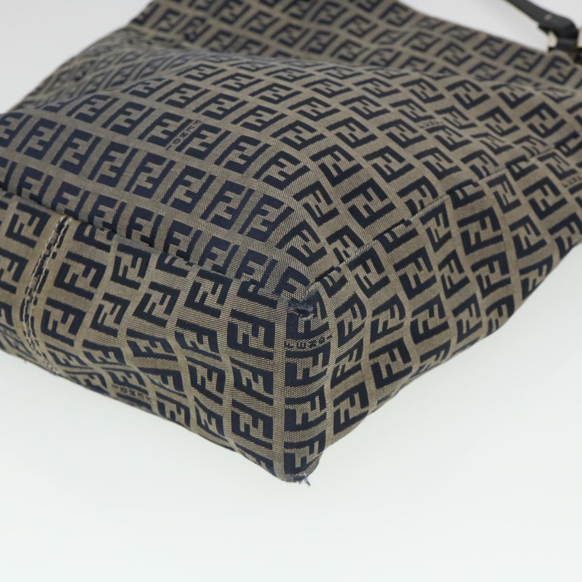 FENDI Zucchino Canvas Tote Bag Nylon Navy ti968
