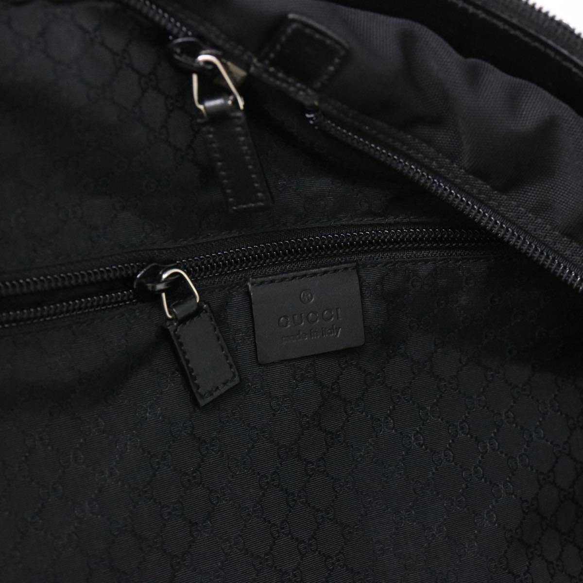 GUCCI Boston Bag Nylon Black ti971