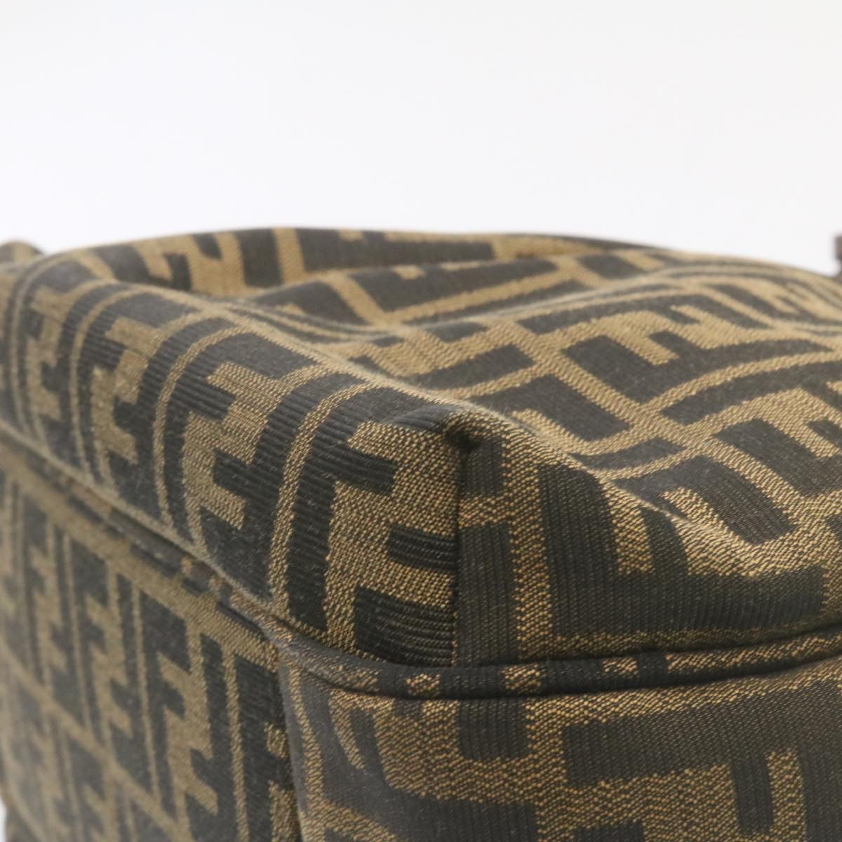 FENDI Zucca Canvas Tote Bag Brown Black tp173