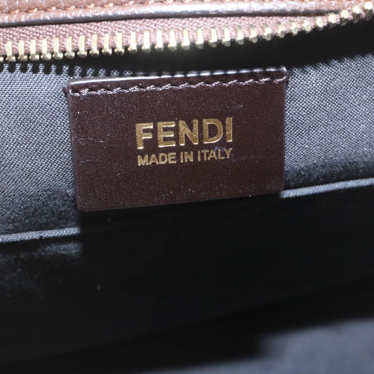 FENDI Zucca Canvas Tote Bag Brown Black tp173