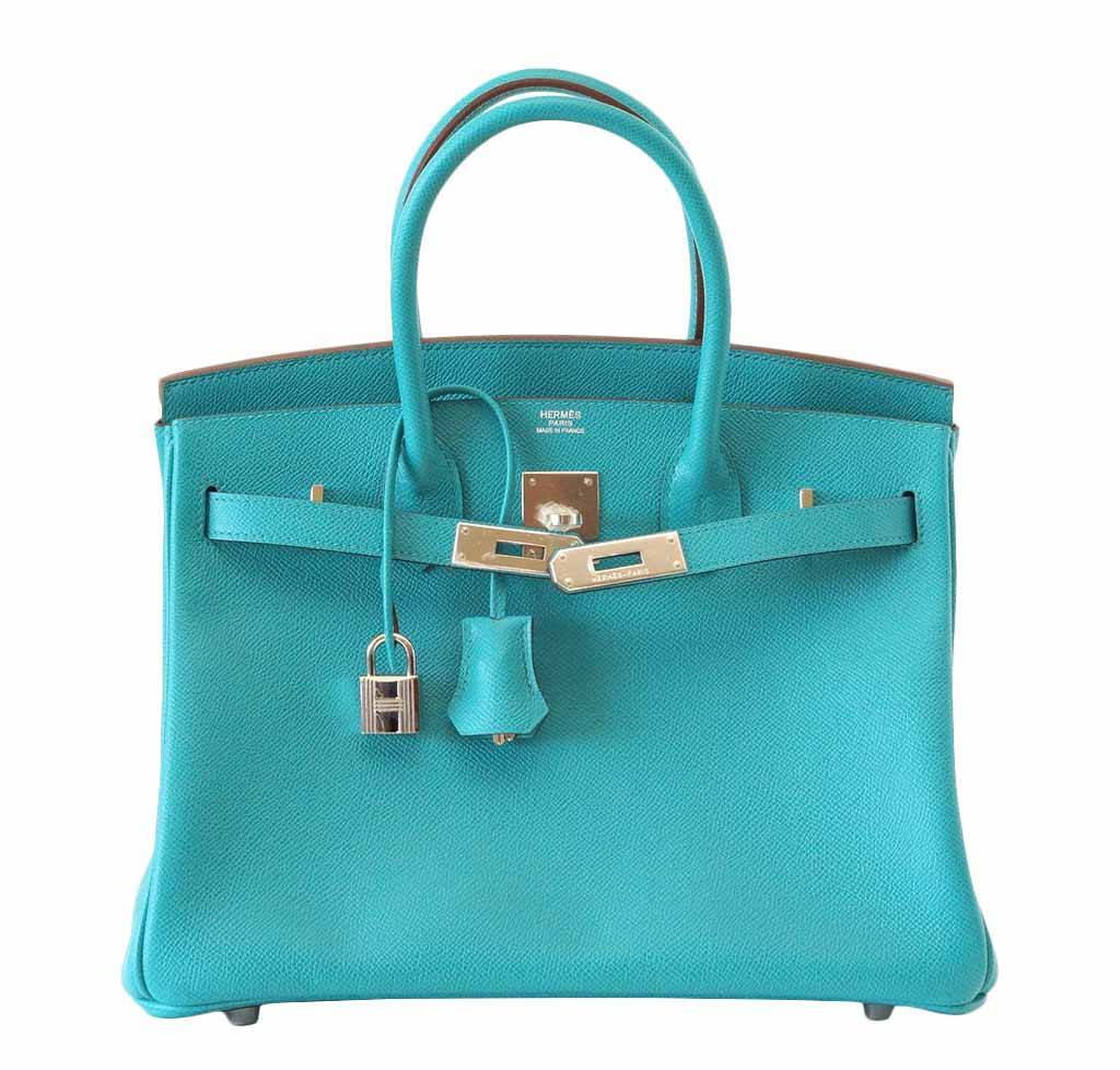 HermÃƒÆ’Ã‚Â¨s Birkin 30 Blue Paon Bag