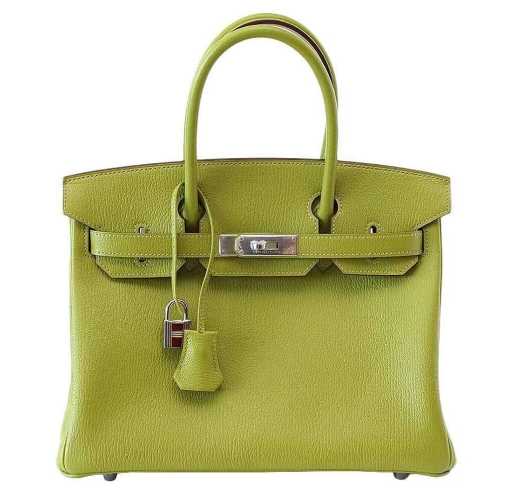 HermÃƒÆ’Ã‚Â¨s Birkin 30 Vert Anis Chevre Bag
