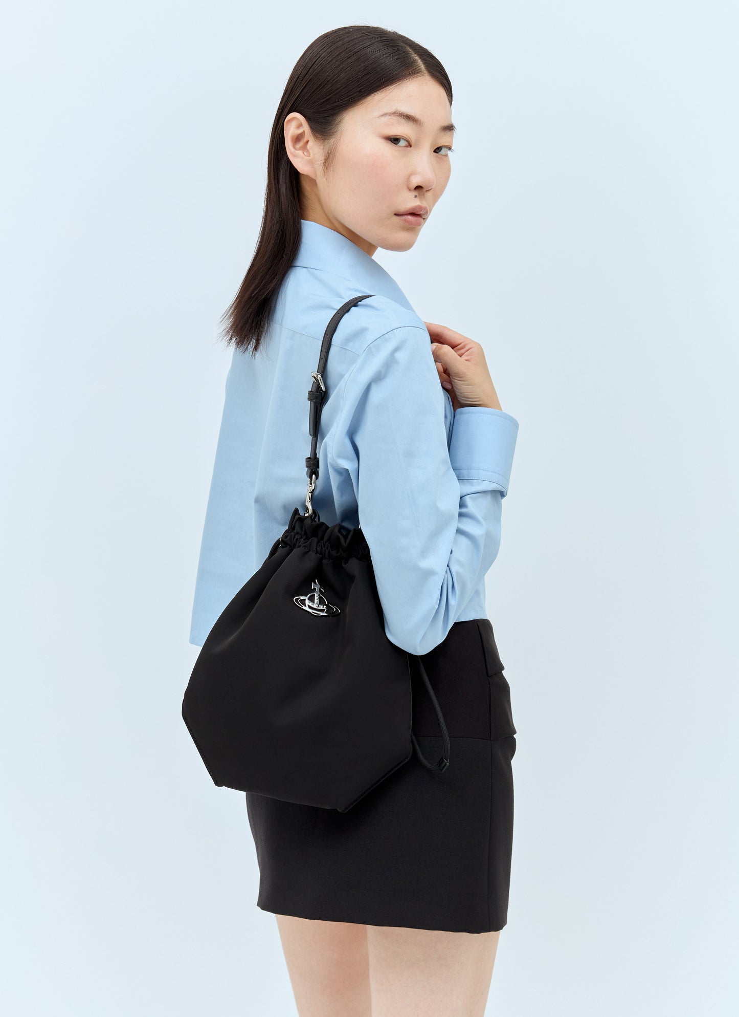 Vivienne Westwood Women Logo Plaque Drawstring Shoulder Bag