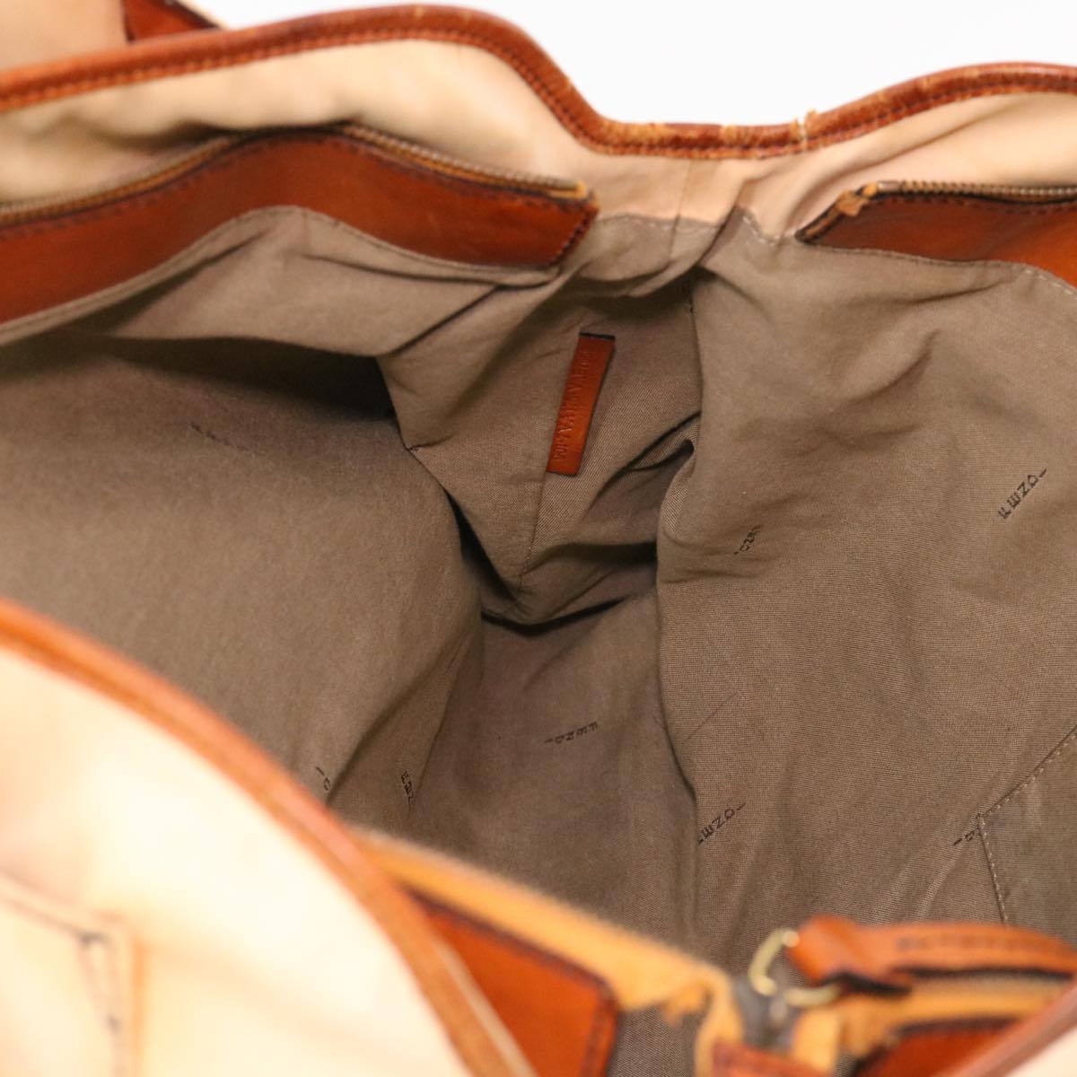 FENDI Shoulder Bag Canvas Beige yb042