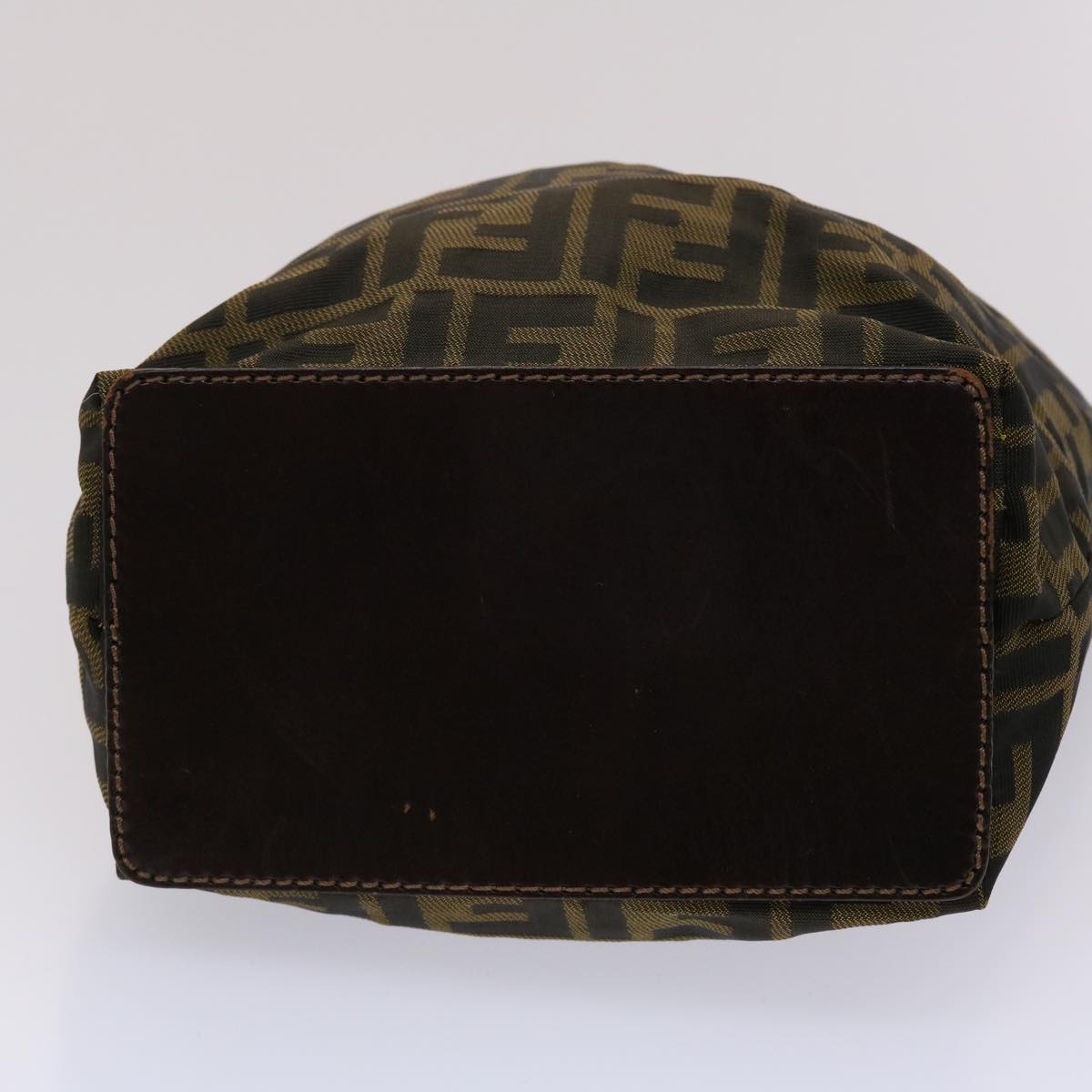 FENDI Zucca Canvas Hand Bag Black Brown yb171