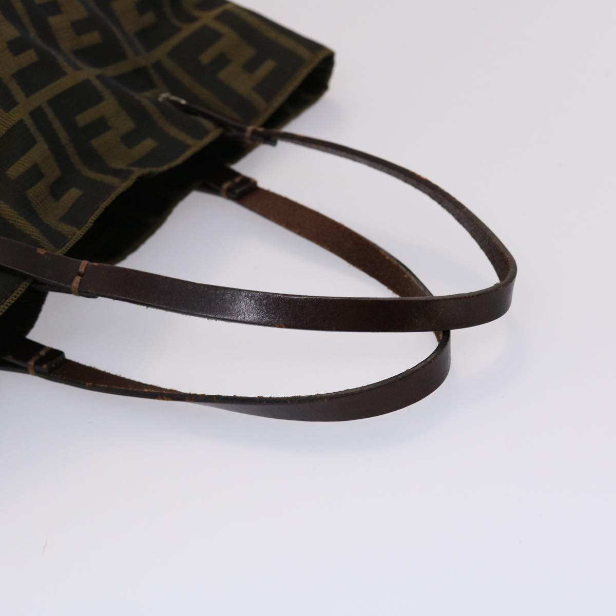 FENDI Zucca Canvas Hand Bag Black Brown yb171