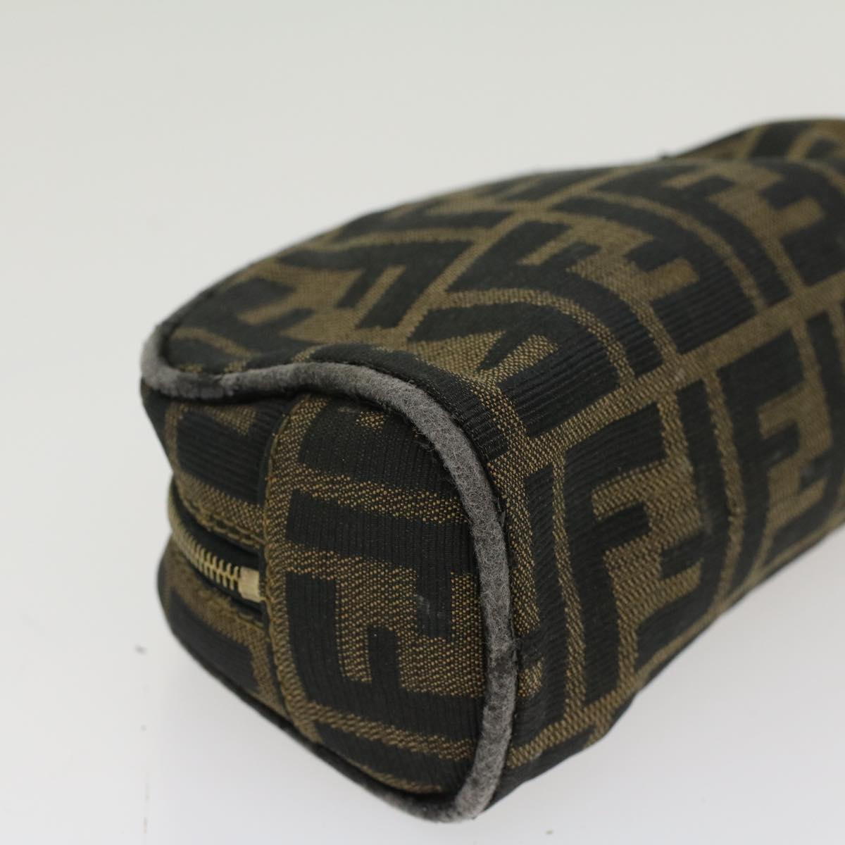 FENDI Zucca Canvas Pouch Black Brown yb178