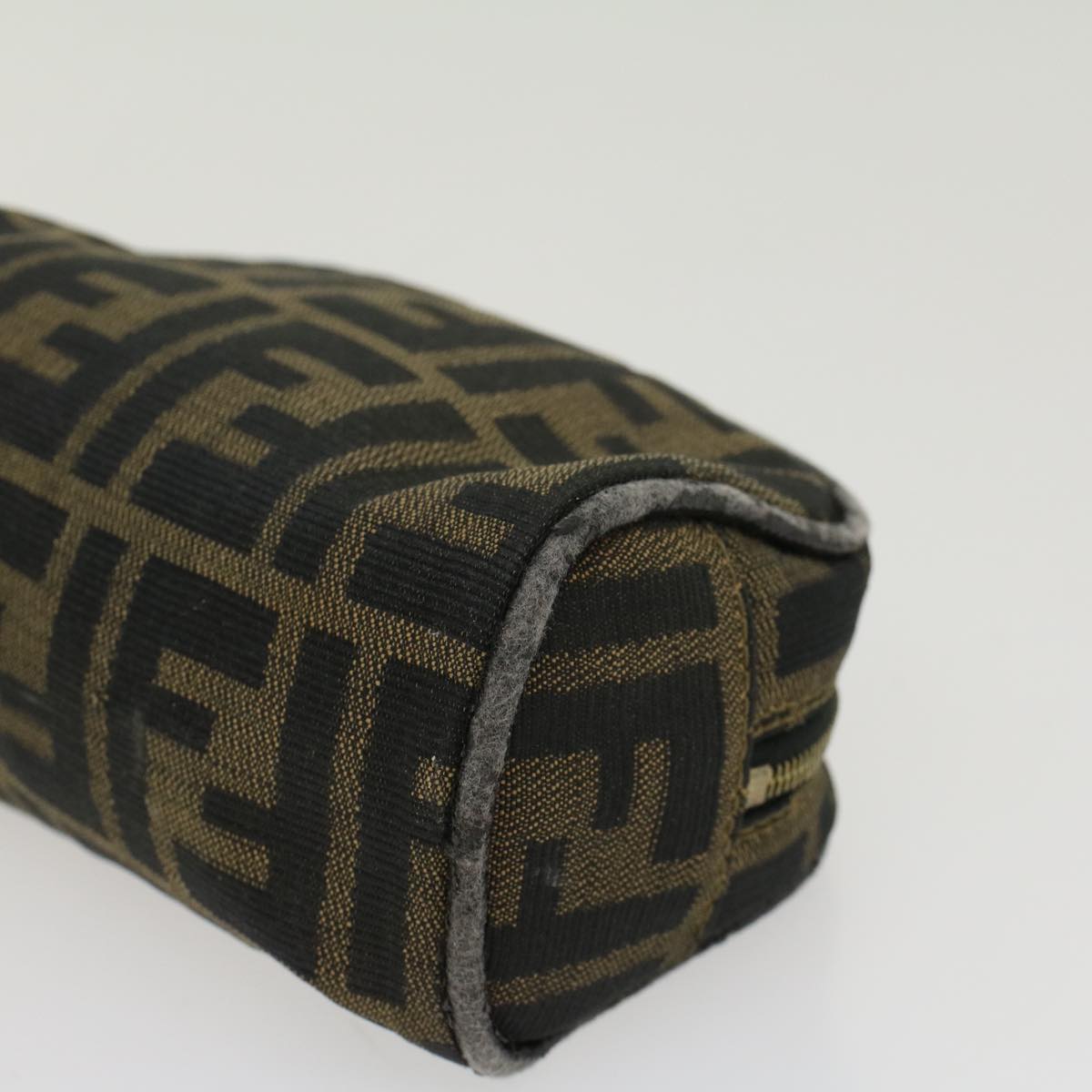 FENDI Zucca Canvas Pouch Black Brown yb178