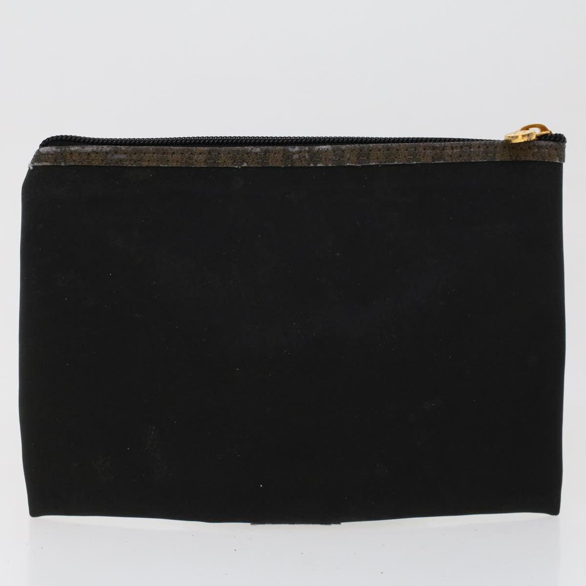 FENDI Pecan Canvas Pouch Hand Bag 3Set Black Brown yb206