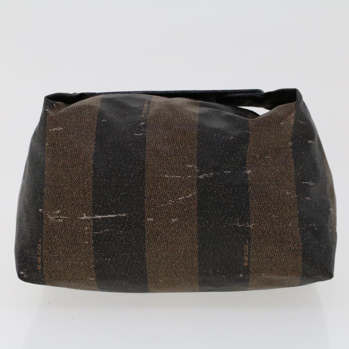 FENDI Pecan Canvas Pouch Hand Bag 3Set Black Brown yb206