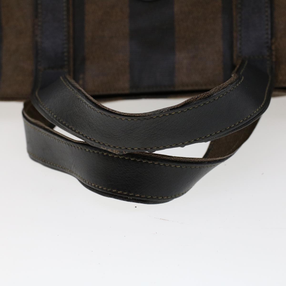 FENDI Pecan Canvas Pouch Hand Bag 3Set Black Brown yb206