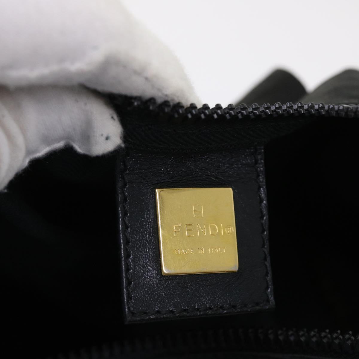FENDI Boston Bag Nylon 2way Black 2291.26420.089 yb230