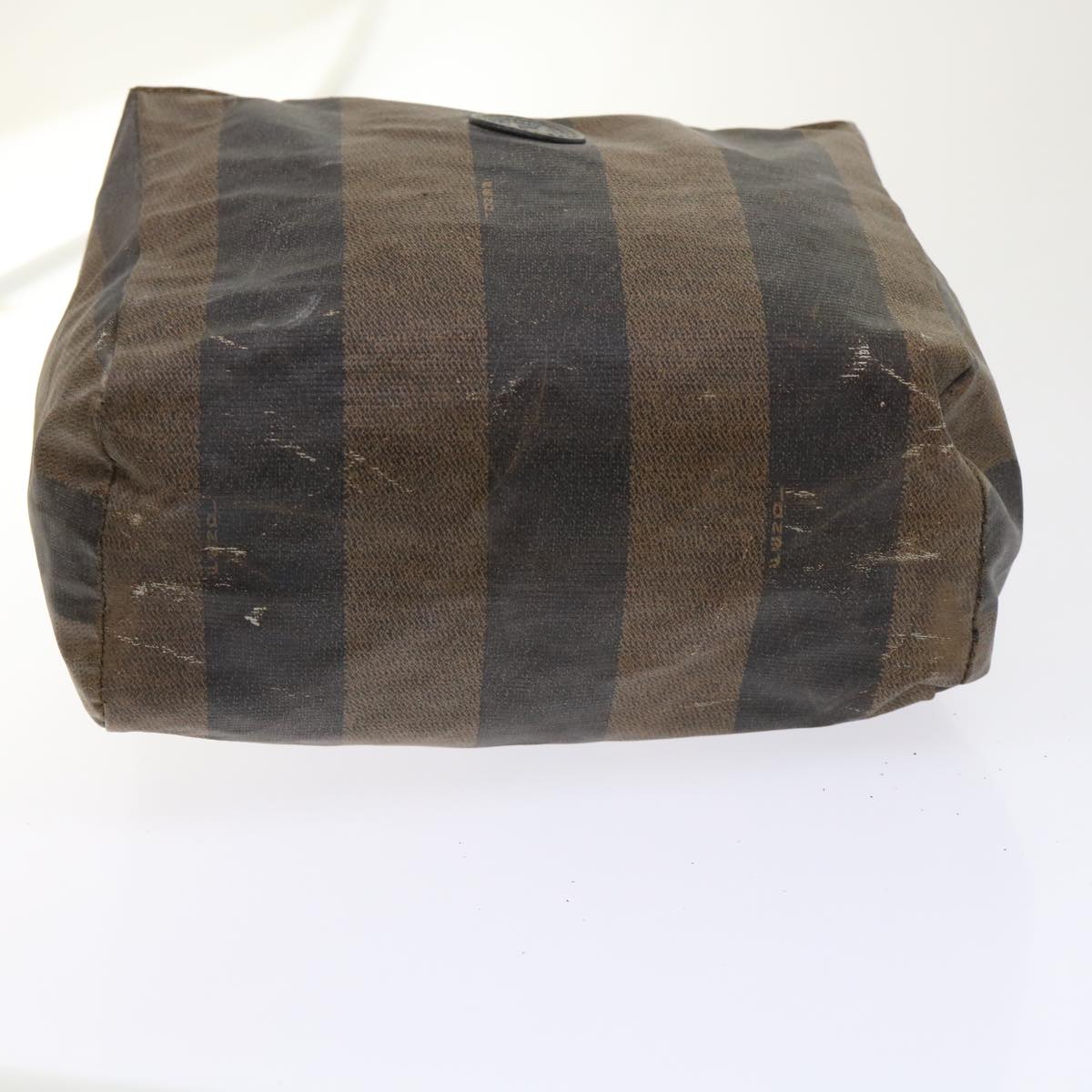 FENDI Pequin Zucchino Canvas Pouch Boston Bag Nylon 4Set Brown Black yb255