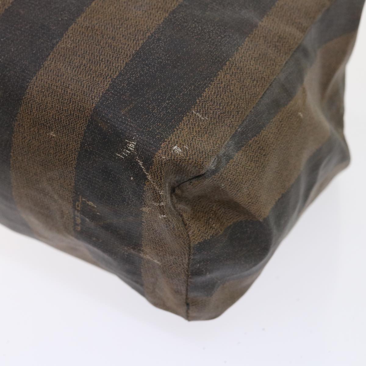 FENDI Pequin Zucchino Canvas Pouch Boston Bag Nylon 4Set Brown Black yb255