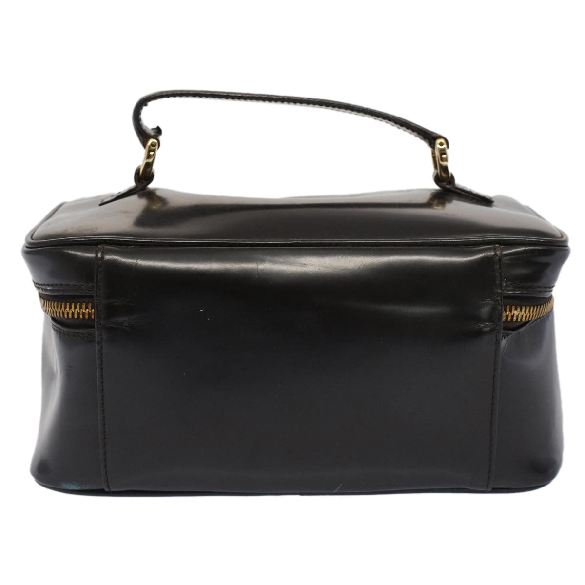 GUCCI Vanity Bamboo Cosmetic Pouch Leather Brown 032•1956 yb291