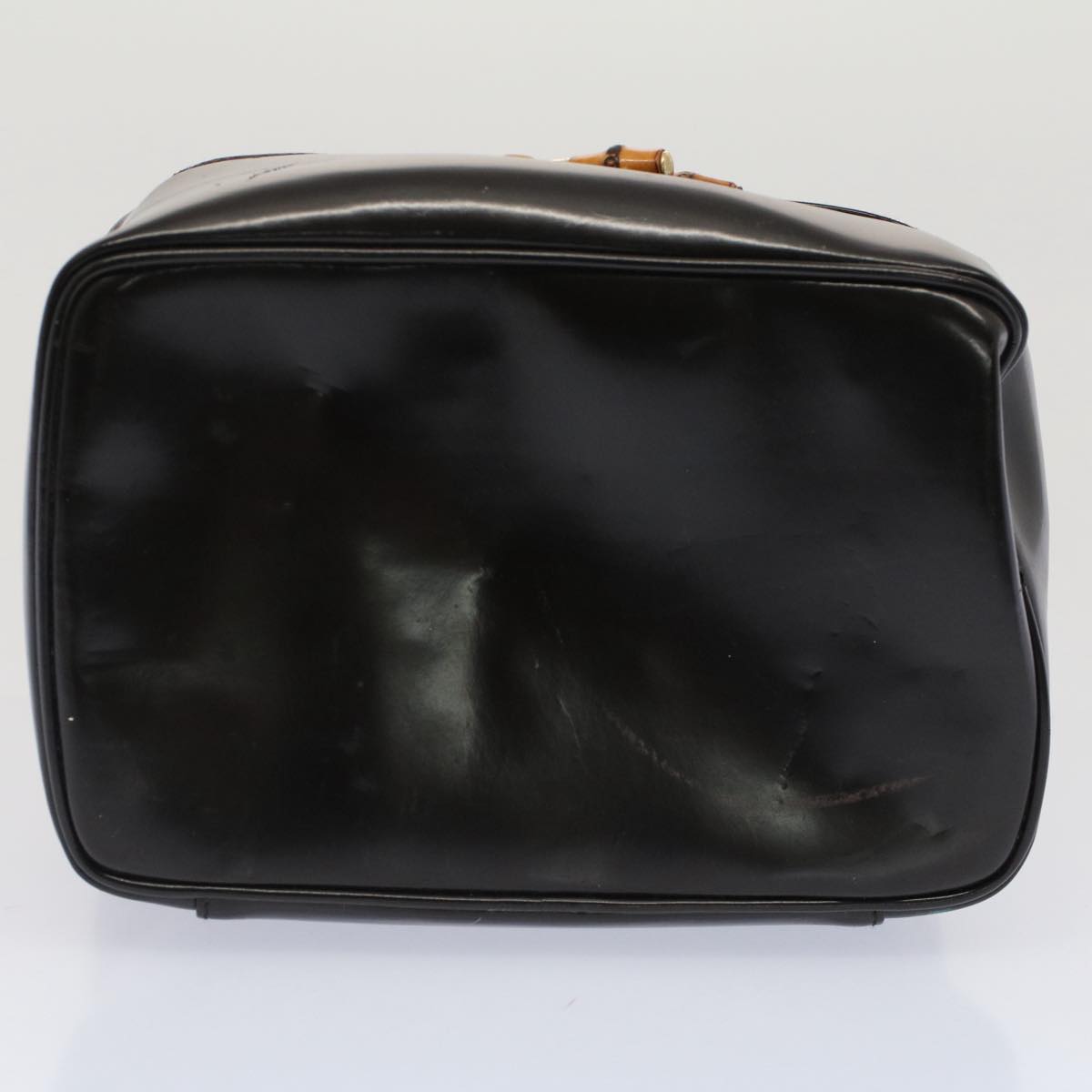 GUCCI Vanity Bamboo Cosmetic Pouch Leather Brown 032•1956 yb291